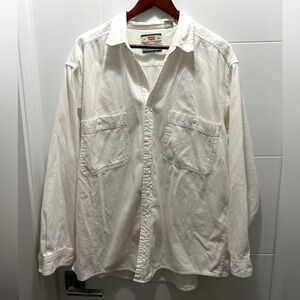 Vintage Levi's White Casual Button Down Shirt